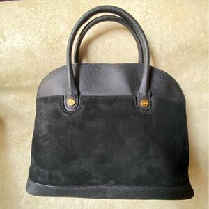 SISO Genuine Suede Leather Purse, Black